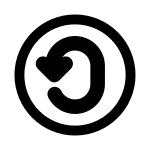 Circled Anticlockwise Arrow SVG Icon
